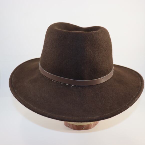 Stetson Crushable Wool Fedora Hat Brown Water Repellent Made in USA - Picture 3 of 5